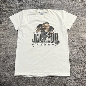Vintage Las Angeles Raiders Bo Jackson T Shirt Youth Large Hanes White 90s 80s